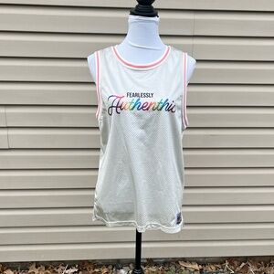 NWT Target The Phluid Project Pride Silver Mesh Tank Top Fearlessly Authentic